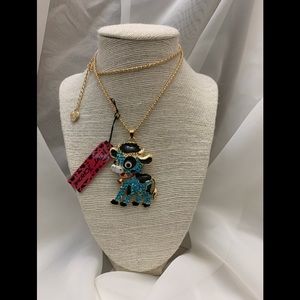 Betsey Johnson Necklace with Baby Calf Charm